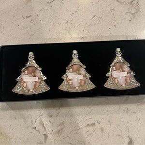 Rachel Zoe Silver and Gold Christmas Tree Ornaments (set of 3)